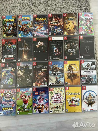 Игры для nintendo switch Mario, Skyrim, Metroid