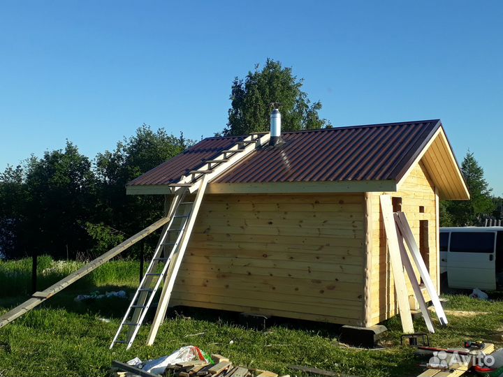 Срубы бань, домов из бруса