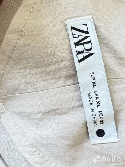 Льняное платье Zara XL