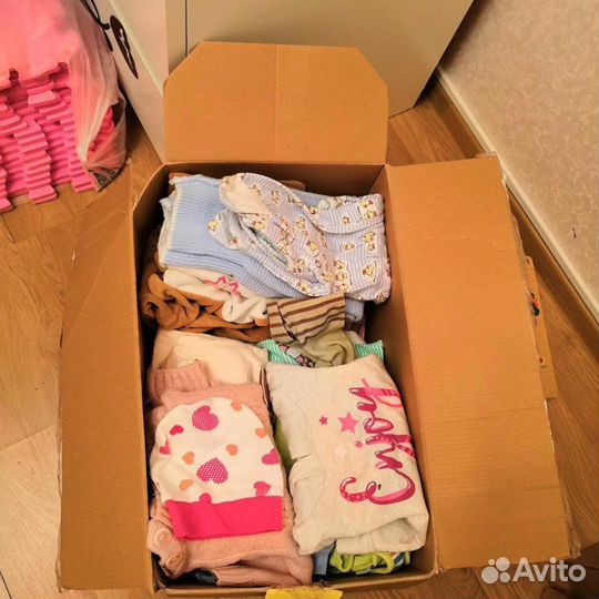 Коробка вещей на девочку