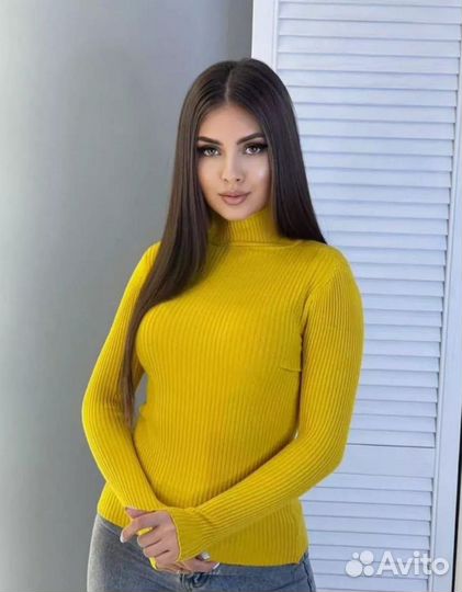 Водолазка кашемировая лапша в рубчик 42-48