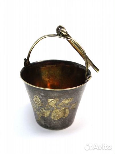 Антикварное советское серебряное ситечко для чая