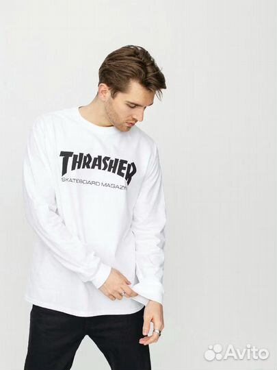 Лонгслив Thrasher Classic Logo White Оригинал