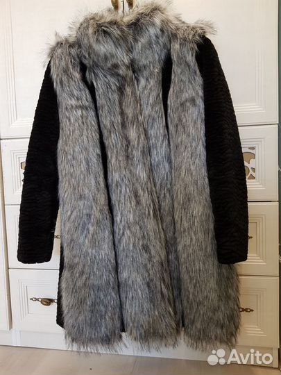 Шуба из экомеха, р-р 42 (индивидуальный пошив)