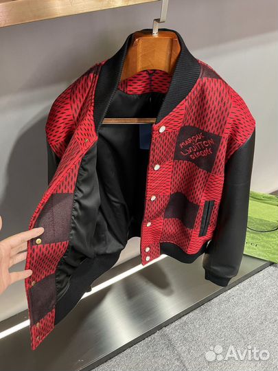 Бомбер Louis Vuitton кашемир/кожа