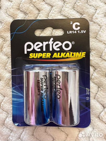 Батарейки Perfeo LR14 C Super Alkaline, 2шт., 1.5V