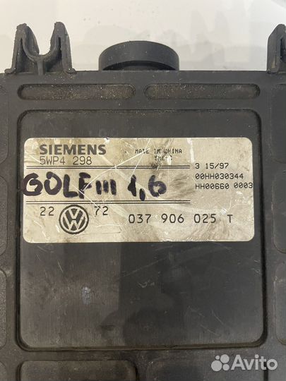 Блок управления двигателем 1.6 Volkswagen Golf 3