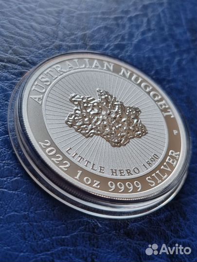 Монета Серебро Самородок Маленький Герой Унция
