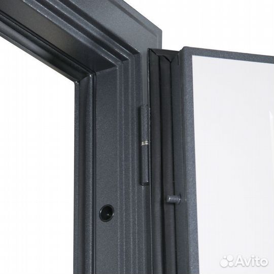 Дверь с терморазрывом и зеркалом букле графит