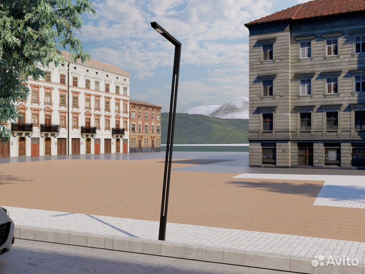 Столб Освещения фонарь уличный