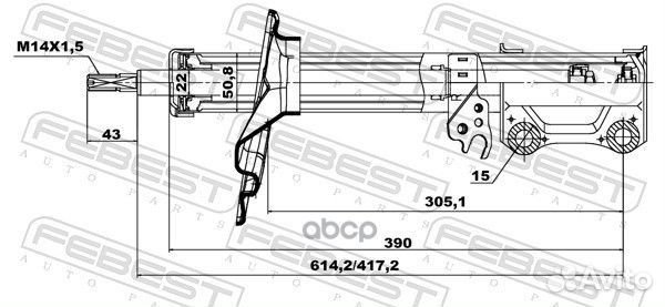 Амортизатор задний правый GAS.twin tube 0166097