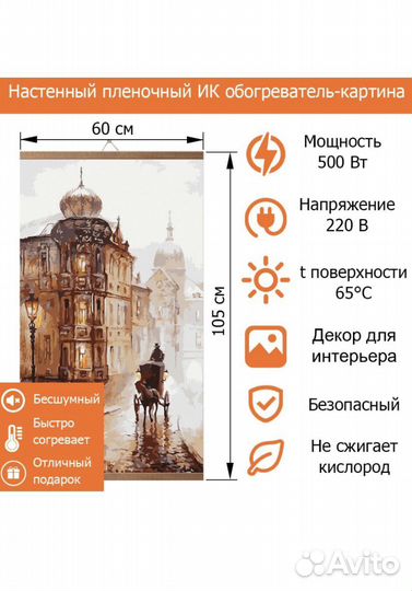 Настенный пленочный обогреватель 