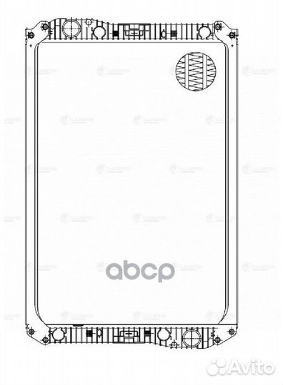 Радиатор охлаждения алюм., 668x980x42 камаз 54