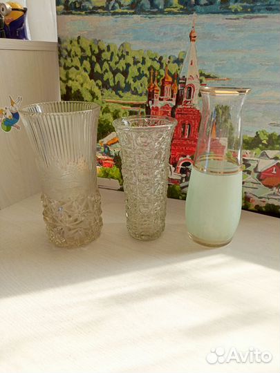 Красивые хрустальные вазы СССР