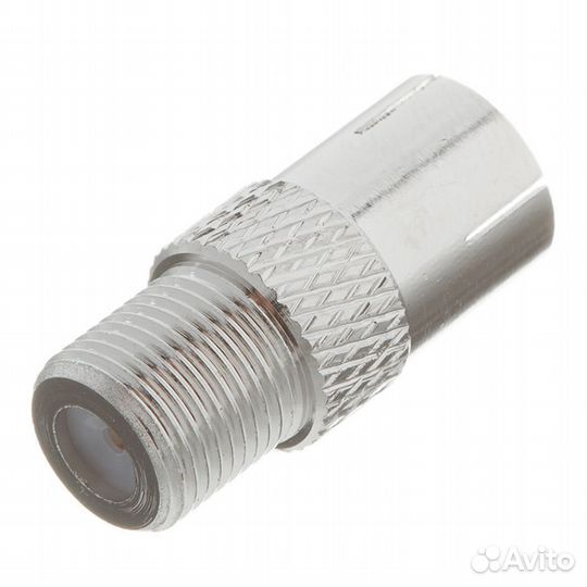 Переходник гнездо F-гнездо тв с кольцом