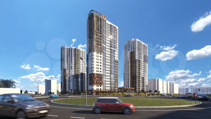 2-к. квартира, 63,3 м², 13/25 эт.