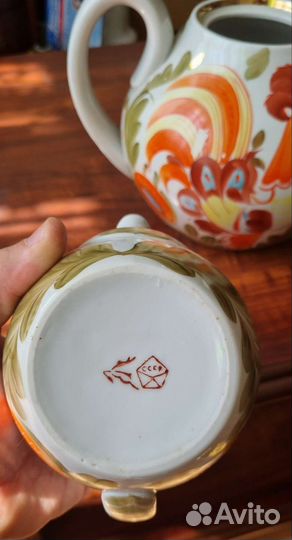 Набор из трех чайников. Золотой петушок