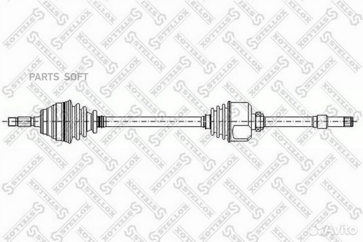 Stellox 1581003SX 158 1003-SX привод правый 880mm