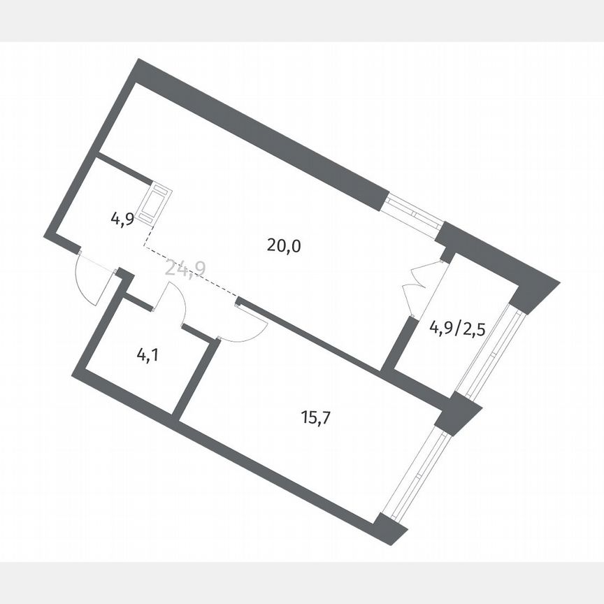1-к. квартира, 47,3 м², 5/12 эт.