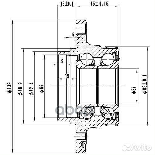 Ступица передняя перед лев Z89182R Zikmar