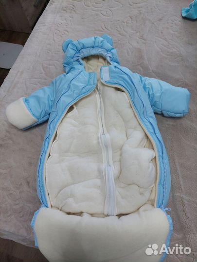 Зимний комбинезон- конверт для новорожденных