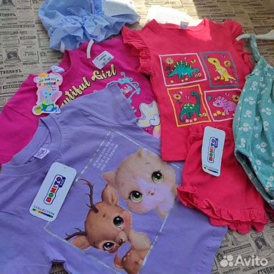 Вещи новые пакетом для девочки 80-86 размер