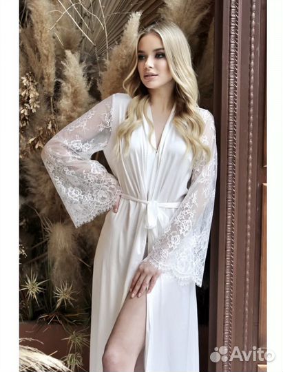 Белый халат свадебный