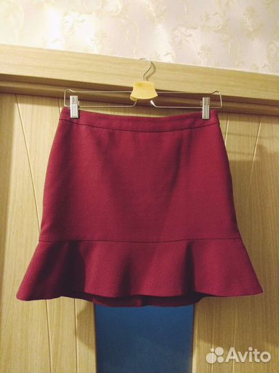 Юбка Мини бордо Oodji р.42-44