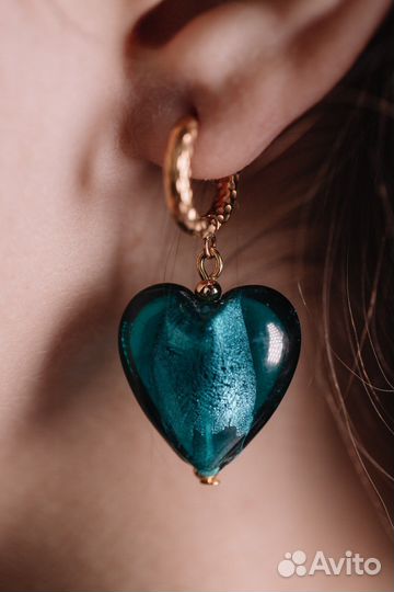 Серьги с сердцем