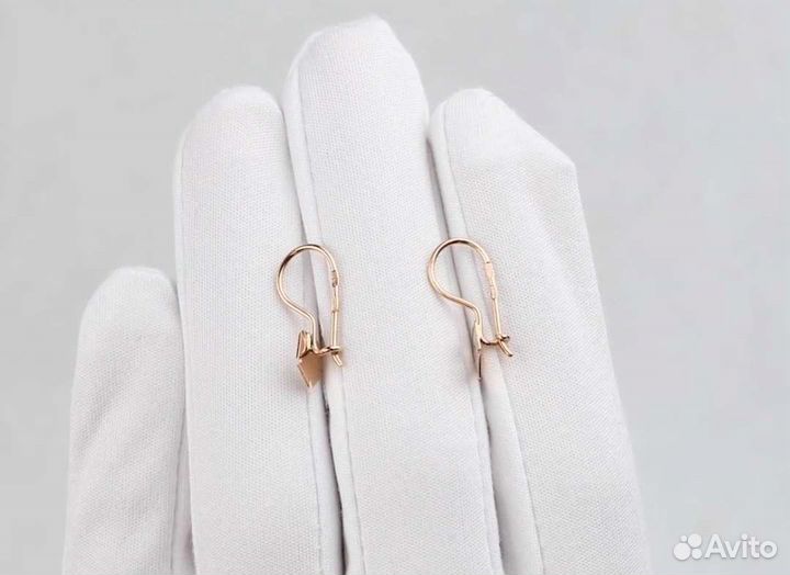 Золотые серьги детские новые