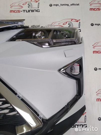 Передний бампер Toyota Camry Lexus +фары Lambo v55