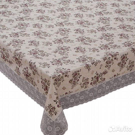 Скатерть Meiwa, овальная 132х178 см, цвет коричнев