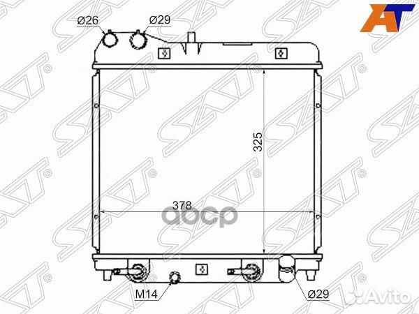 Радиатор Honda Fit 01-07 / Jazz 02-09 sghd00013