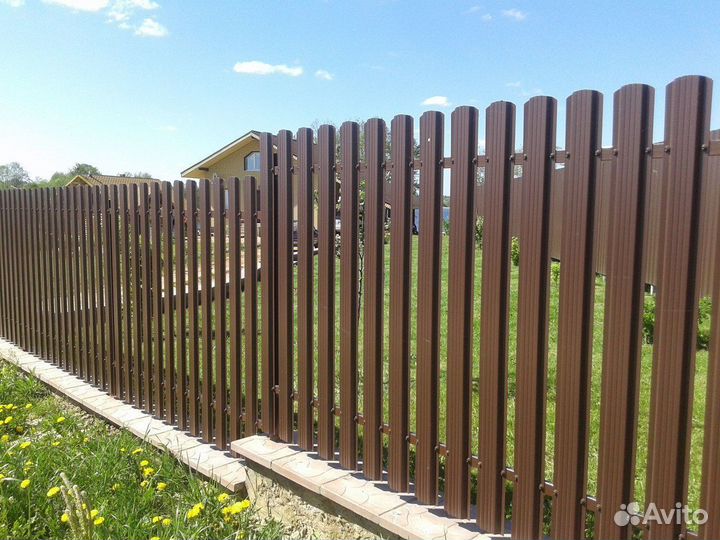 Забор из Штакетника Под Ключ