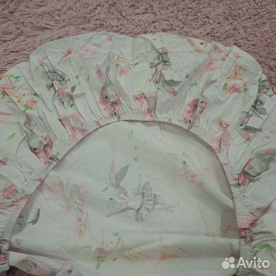 Пододеяльник на резинке для овальной кровати