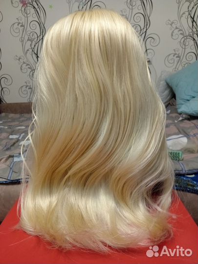 Парик блонд длинный термоволокно