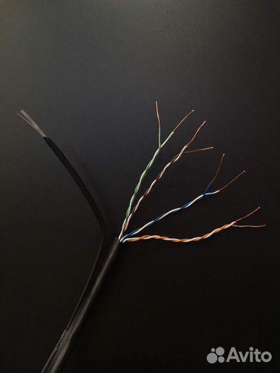 Витая пара UTP с тросом медная, 305, Полимет