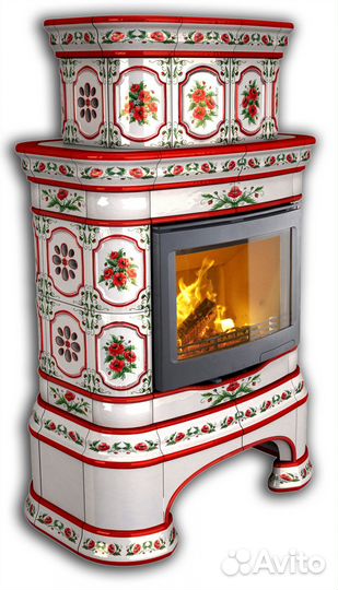 Печь камин на дровах для дачи Сконе купить фото