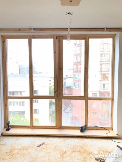 Реставрация деревянных Евро-окон (покраска)