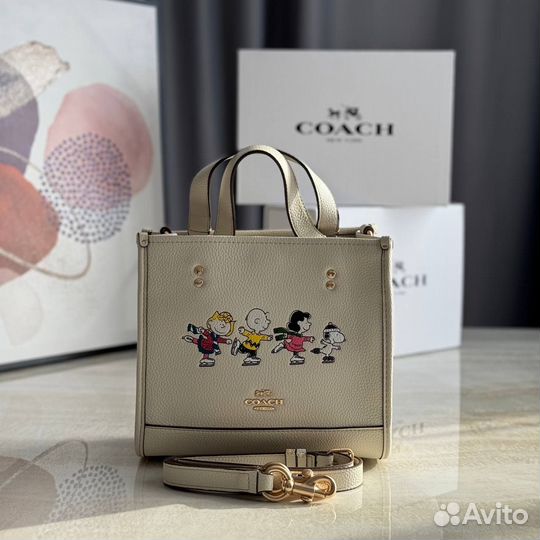 Сумка женская натуральная кожа шопер coach