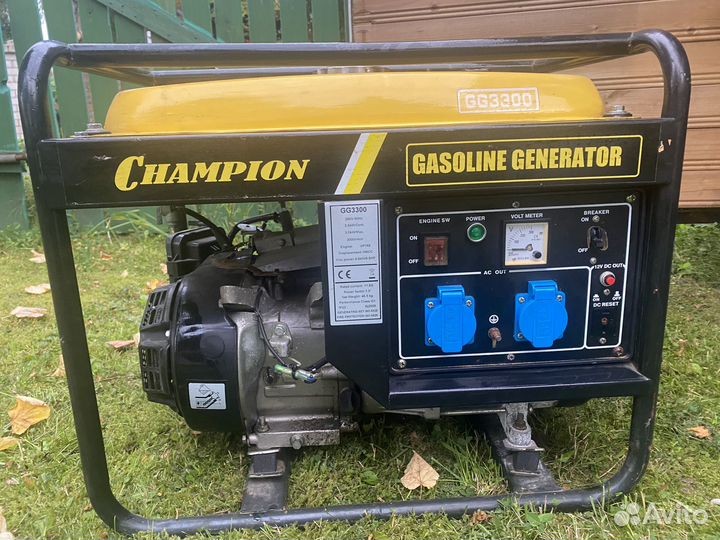 Бензиновый генератор champion gg3300