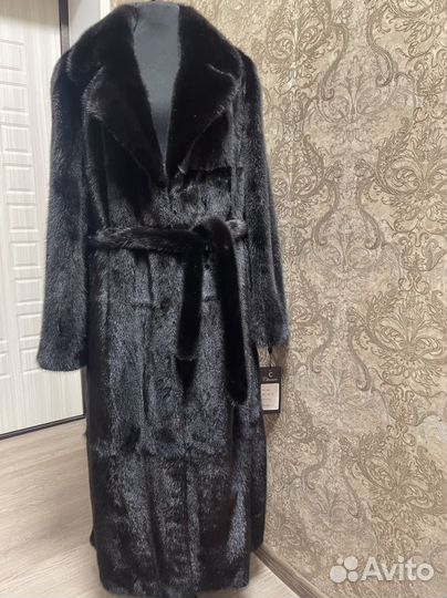 Шуба норковая большая 56-58р новпя длинная пояс че