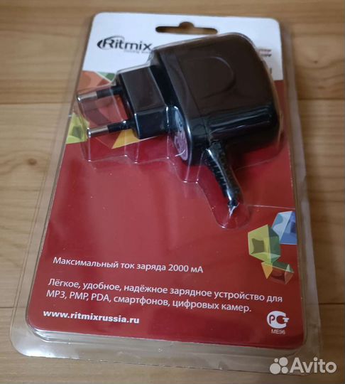 Зарядное устройство mini USB Ritmix RM-011, новое