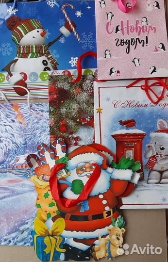 Пакеты для подарков на Новый год