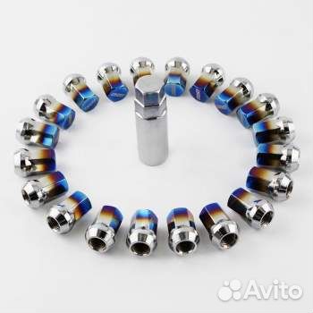 Гайки rays Forged Titanium Blue Lug M12x1.25 (стал