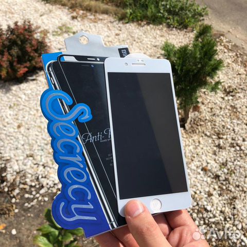 Защитное Стекло Антишпион Для iPhone 7/8+ белое