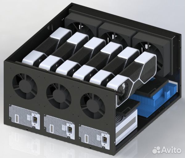 Корпус продувной для gpu ферм