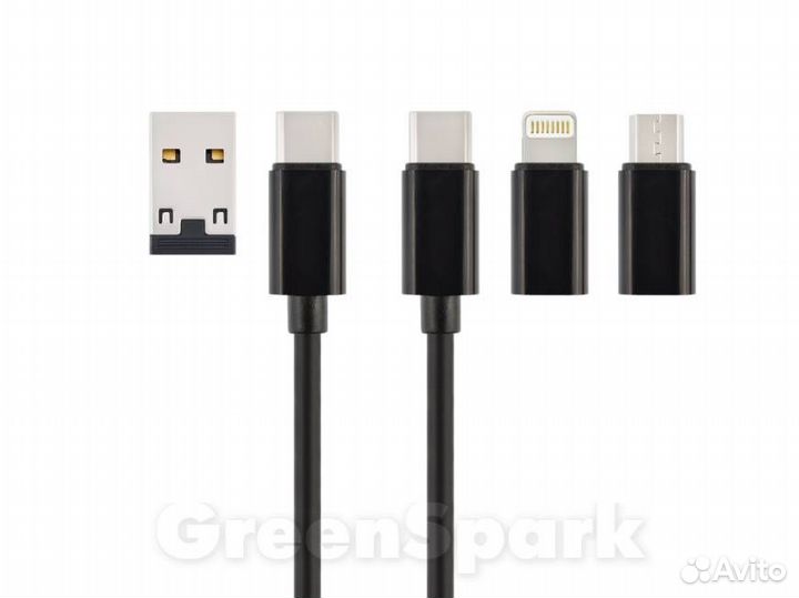 Кабель USB hoco U86 Treasure 3 в 1 Lightning + Mi