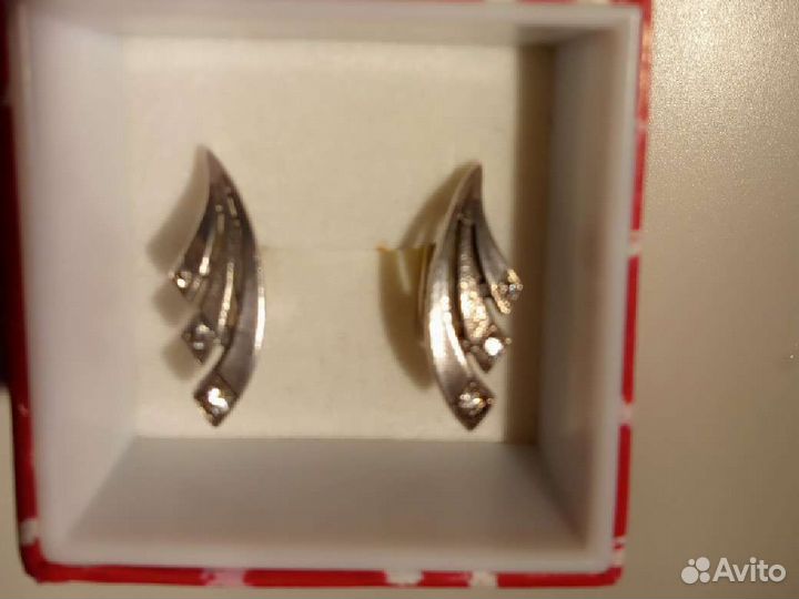 Серебряные серьги СССР,925 проба