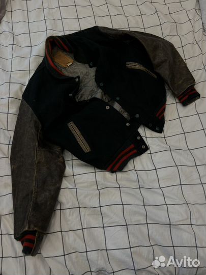Винтажный бомбер оверсайз
